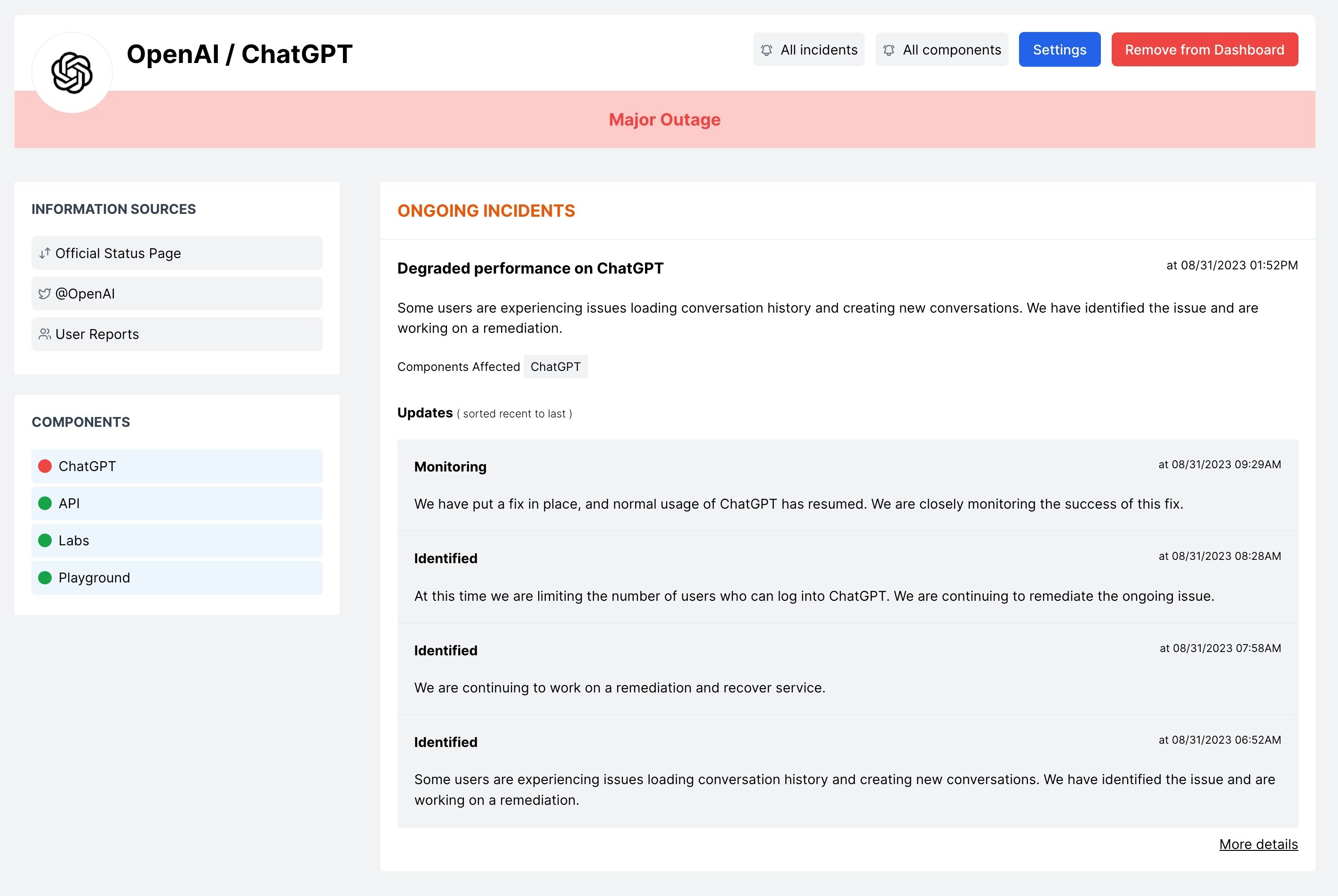 Pivot to IsDown to learn more about outages Pivot to IsDown to learn more about outages