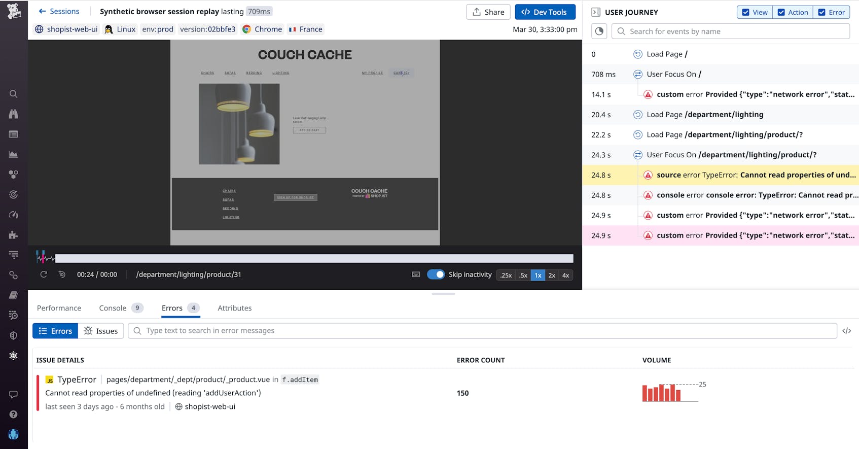 See which error are part of larger issues