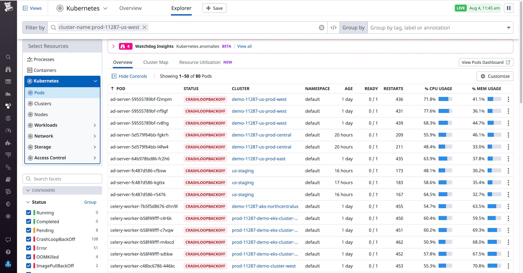 Equip Any User to Monitor Kubernetes With the Overview Page | Datadog