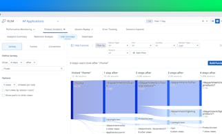 Analyze multiple user journeys with the Datadog Sankey visualization