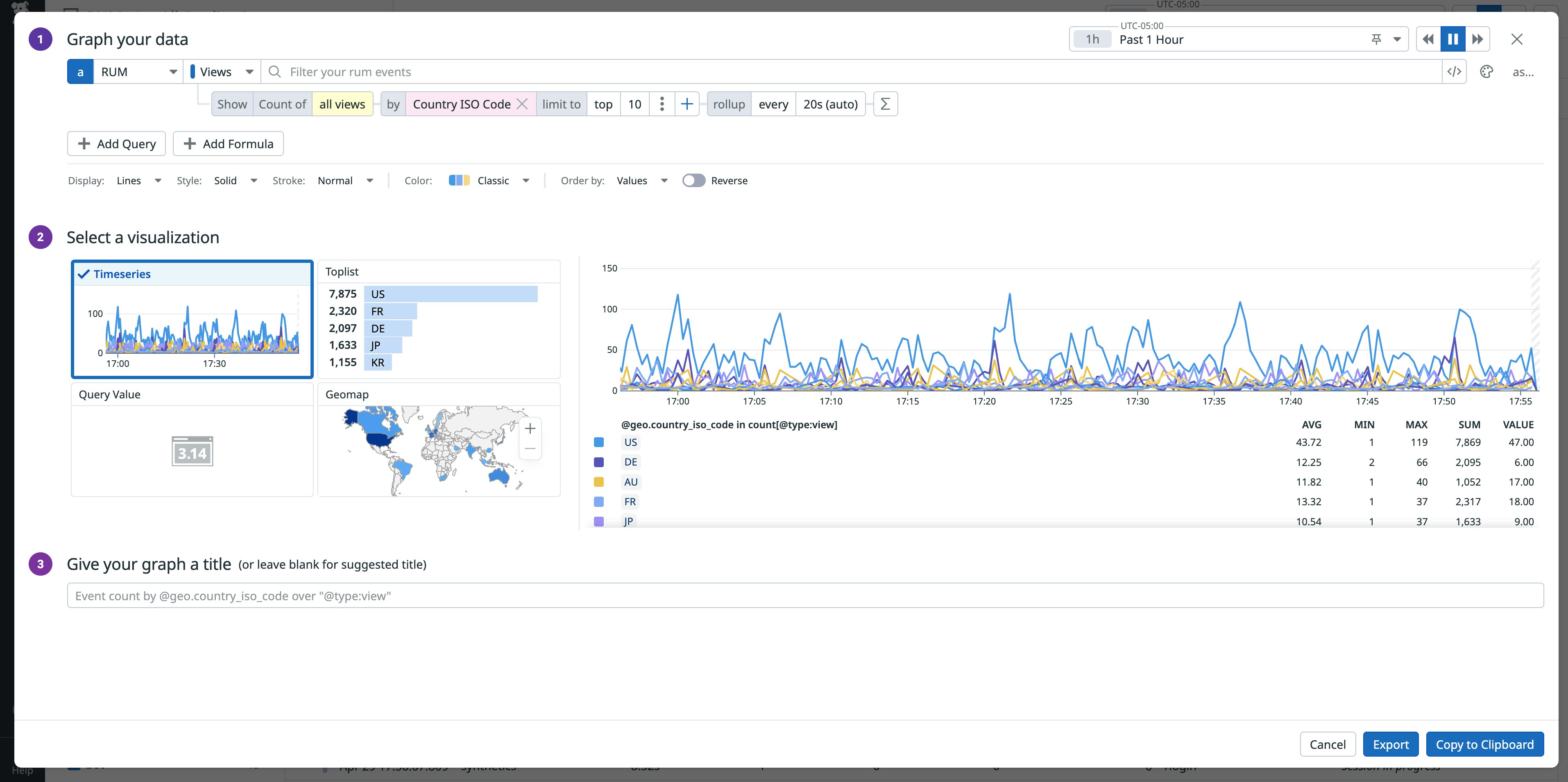View of the Quick Graphs editor View of the Quick Graphs editor