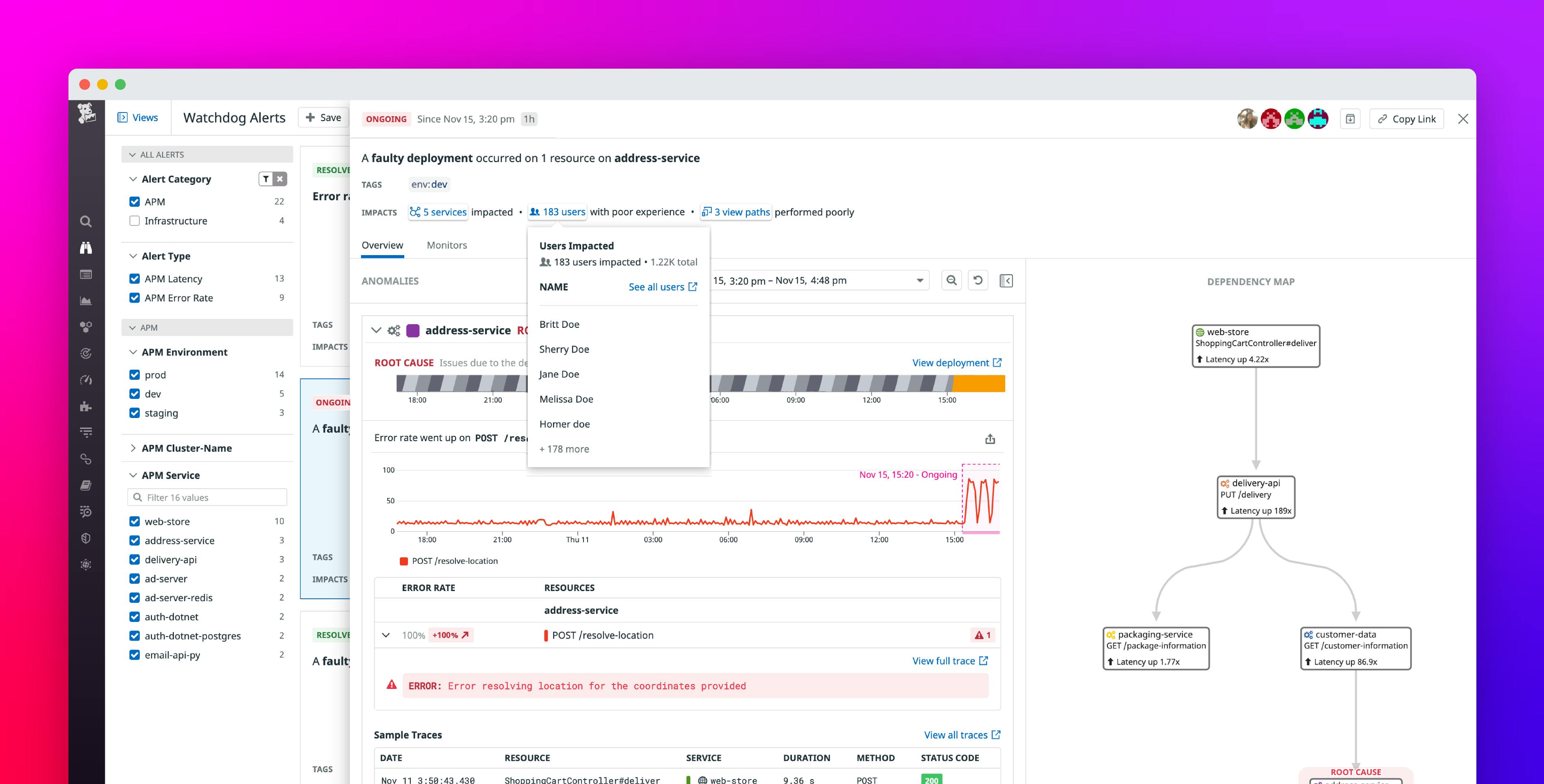 Understand the scope of user impact with Watchdog Impact Analysis