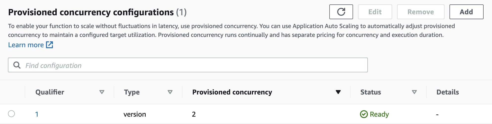 Provisioned concurrency is a configurable AWS feature that helps keep Lambda function initialized and ready to execute quickly. Provisioned concurrency is a configurable AWS feature that helps keep Lambda function initialized and ready to execute quickly.