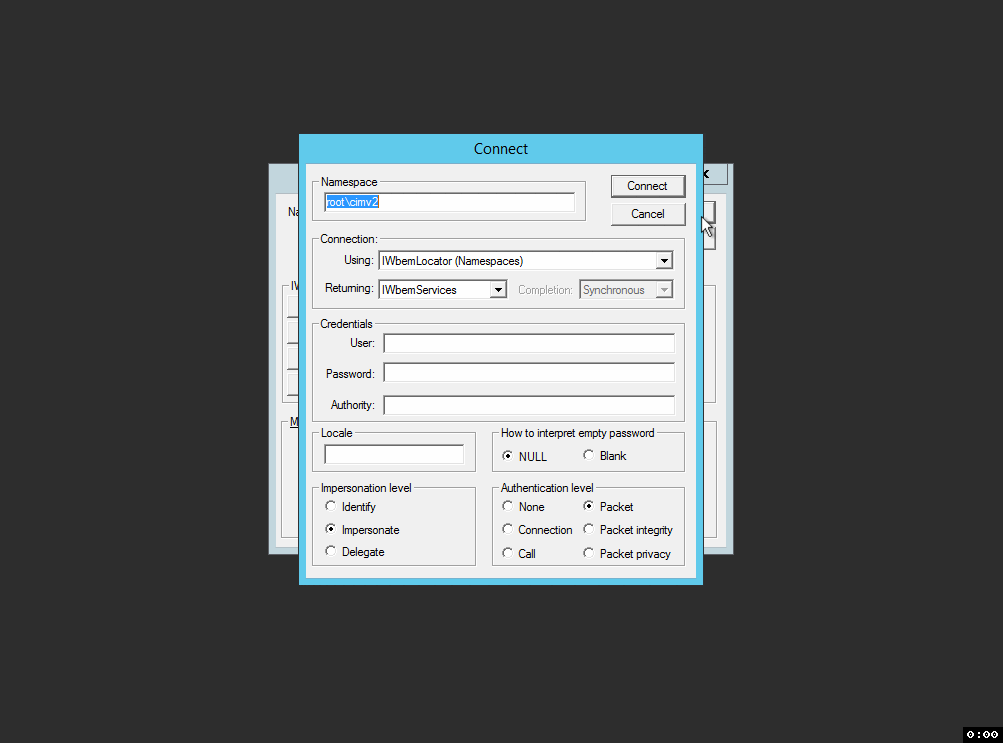 Wbemtest run-through