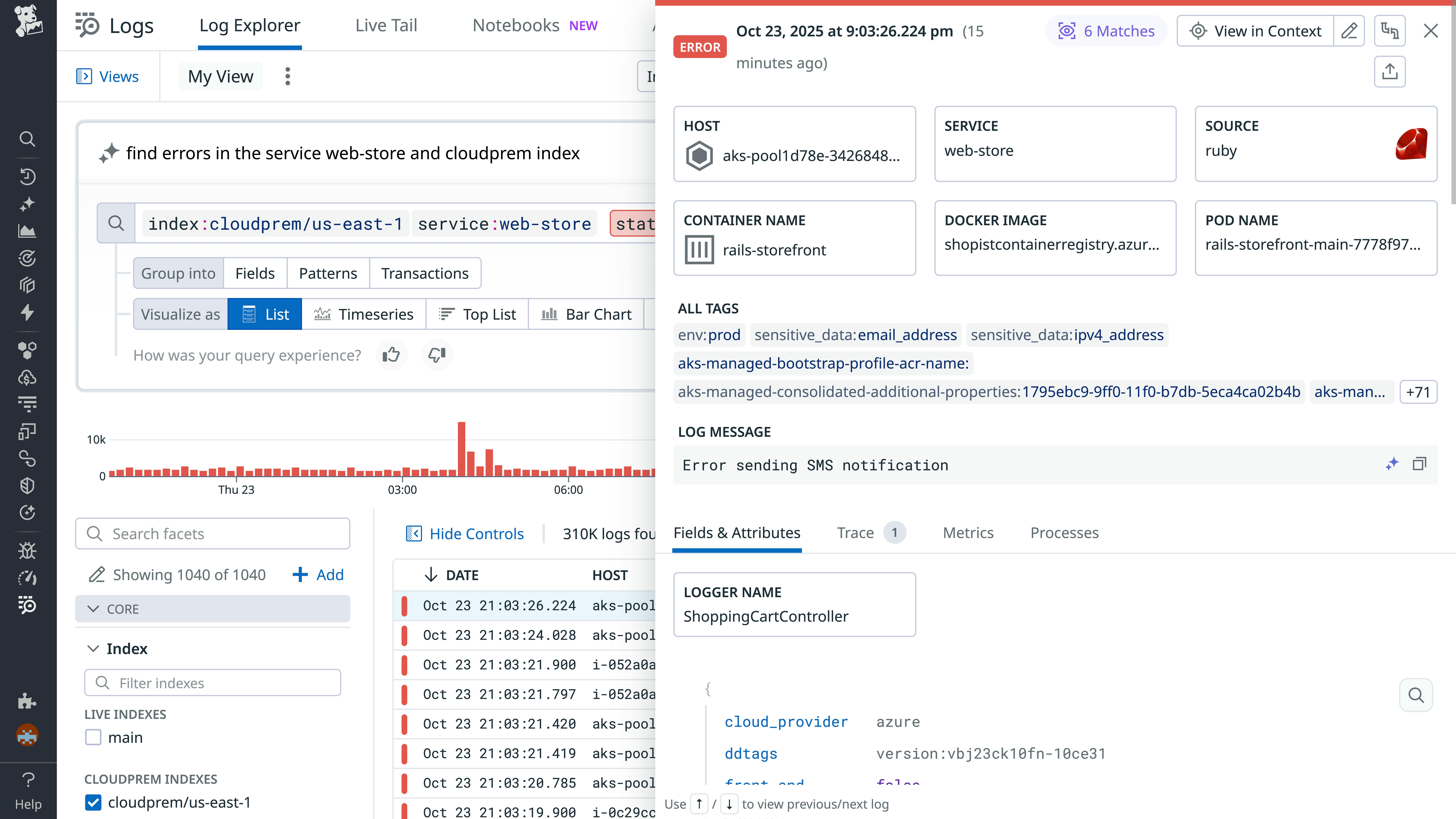Store and search logs at petabyte scale in your own infrastructure