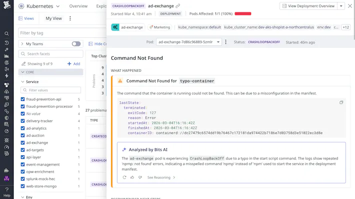 Detect and fix issues with Bits AI Kubernetes Remediation Detect and fix issues with Bits AI Kubernetes Remediation