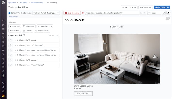 Test with ease and speed Codeless Recorder