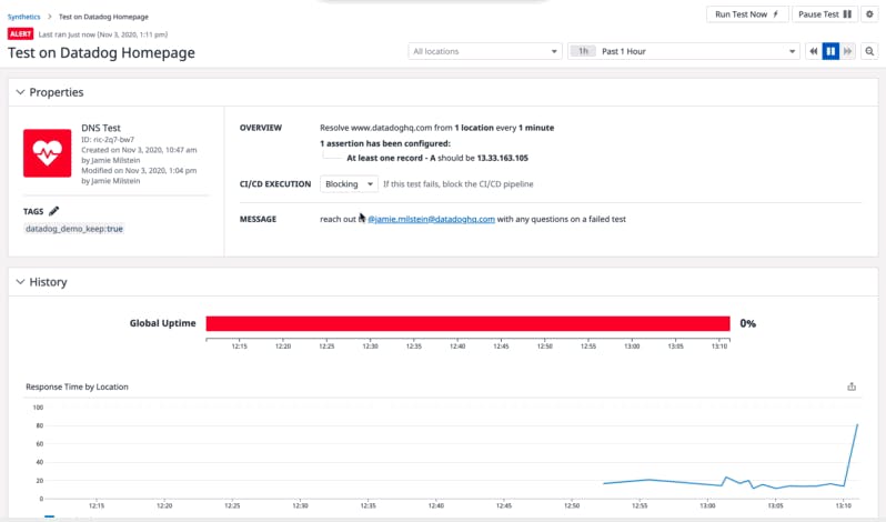 Monitor all of your key DNS records