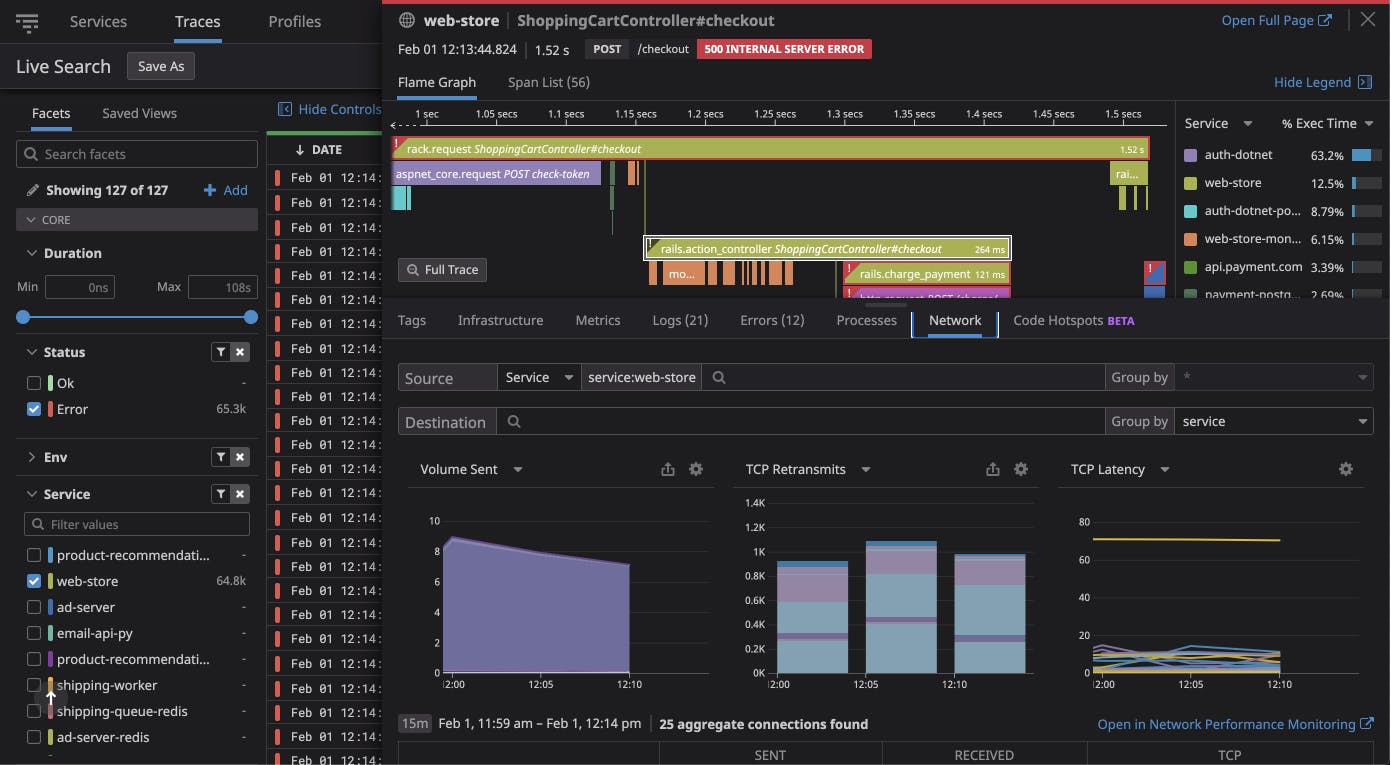 End-to-end enterprise network monitoring