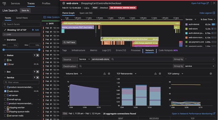 End-to-end enterprise network monitoring