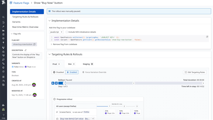 Automate data-driven rollouts and rollbacks Automate rollouts and rollbacks