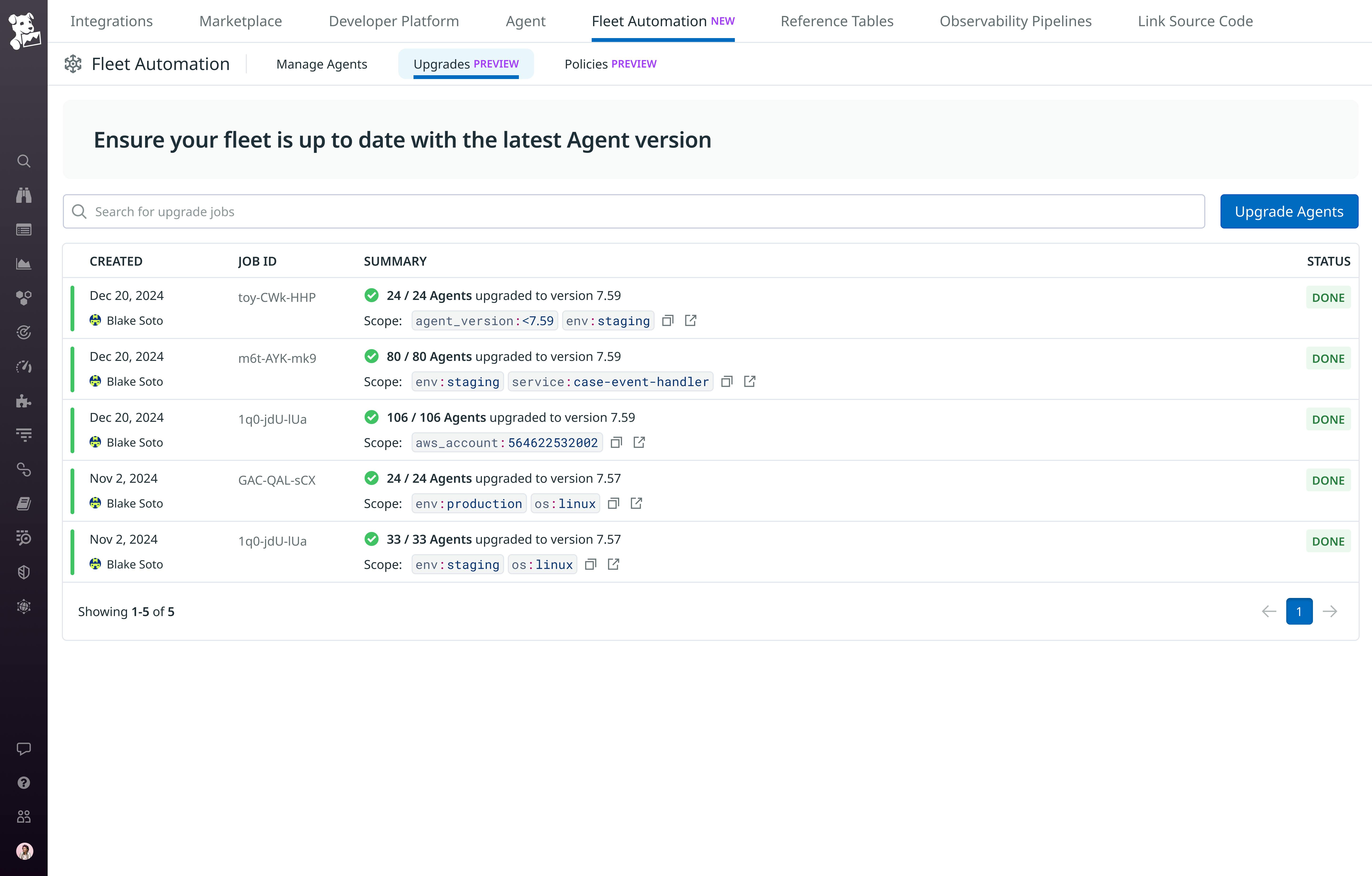 Scale Agent upgrades