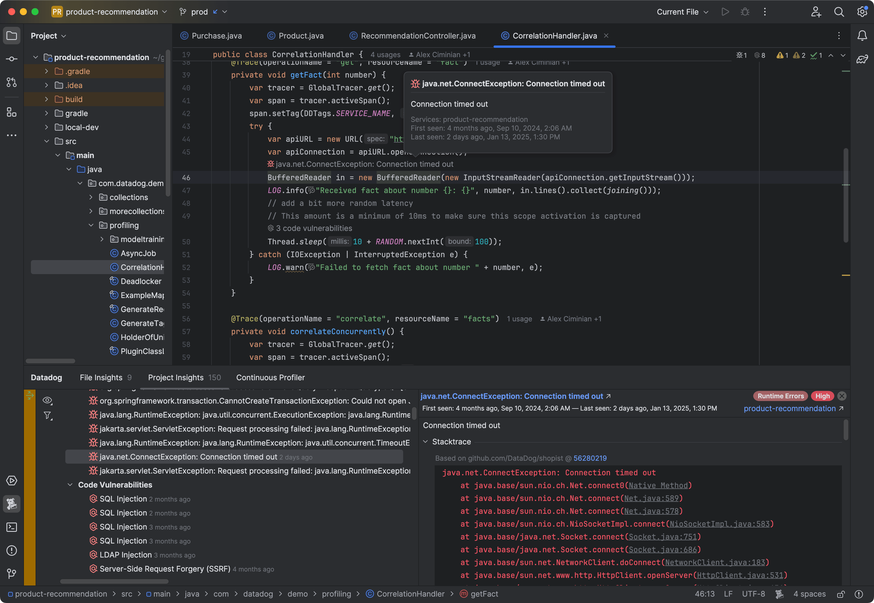 Ship reliable and secure code using insights and recommendations on code quality