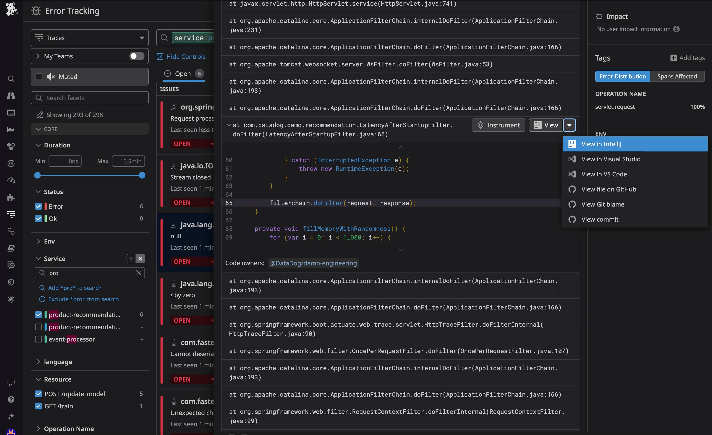 Decrease time to identify and resolve root causes of production issues