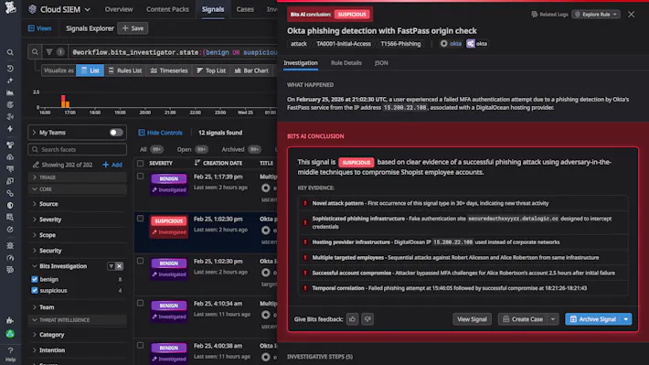 Detect and resolve security threats faster with autonomous investigations built for complex environments.