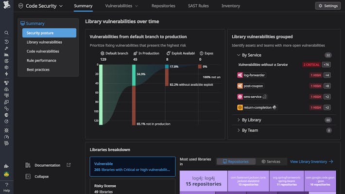 Detect real vulnerabilities in your production application’s code and fix them faster with observability context