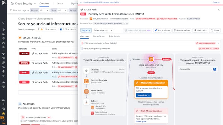 Track and improve your cloud infrastructure and Kubernetes security posture Cloud Security Posture Management