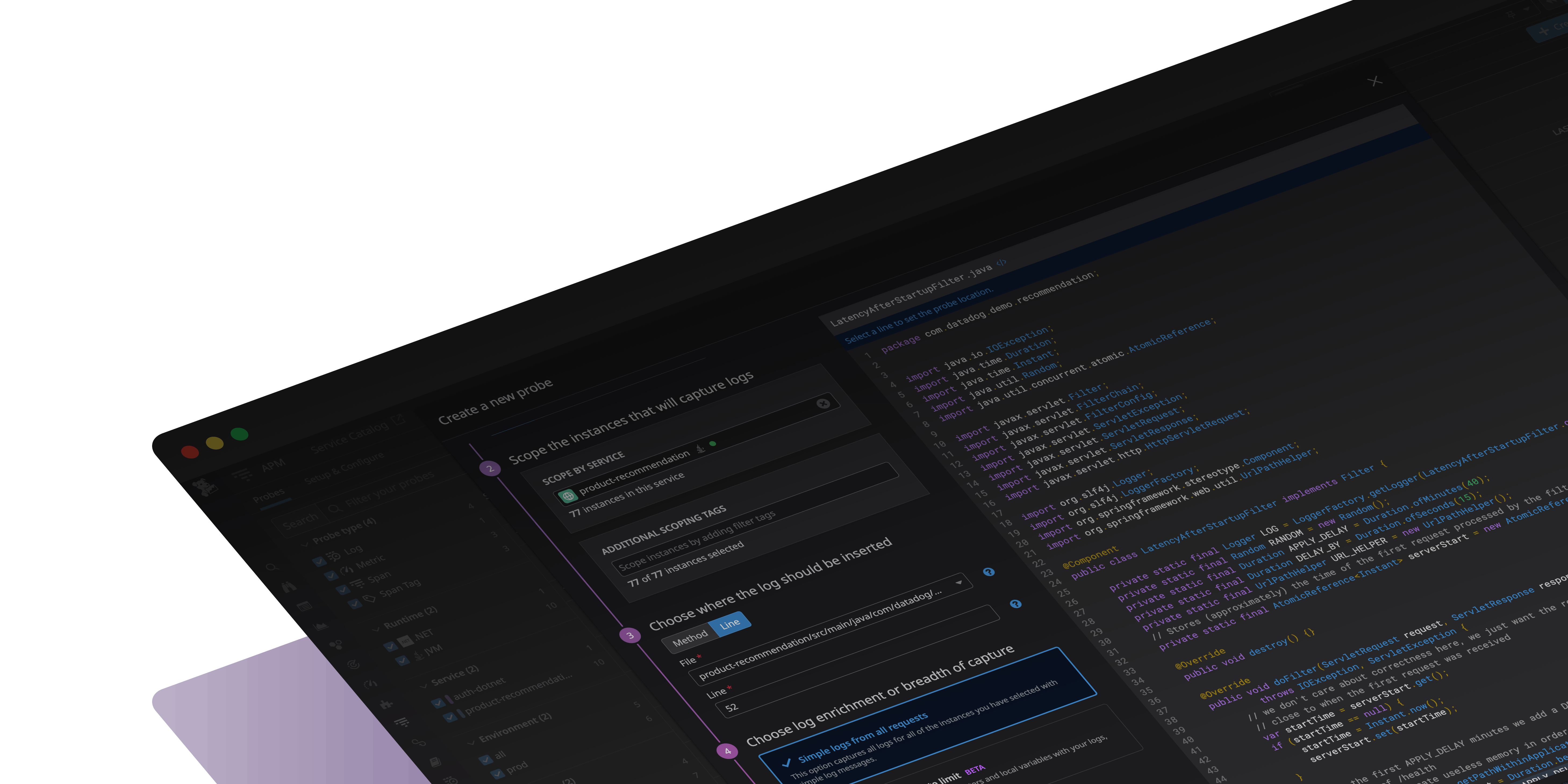 Instantly generate application logs, spans, metrics, and span tags in Datadog—without changing code