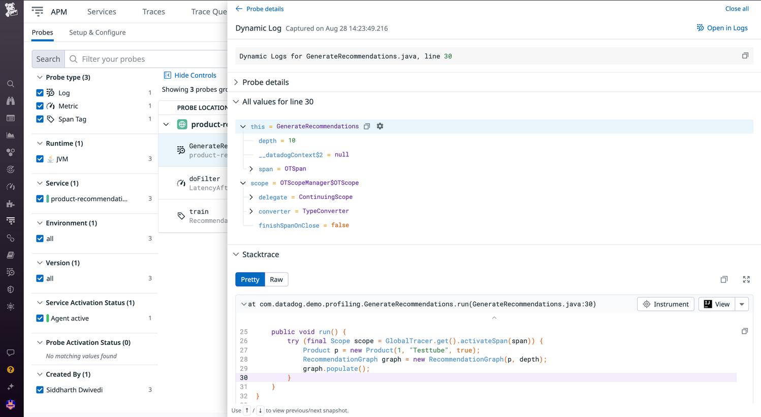 Dynamic Instrumentation | Datadog