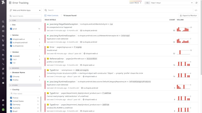 Automatically aggregate similar errors into issues Automatically aggregate similar errors into issues