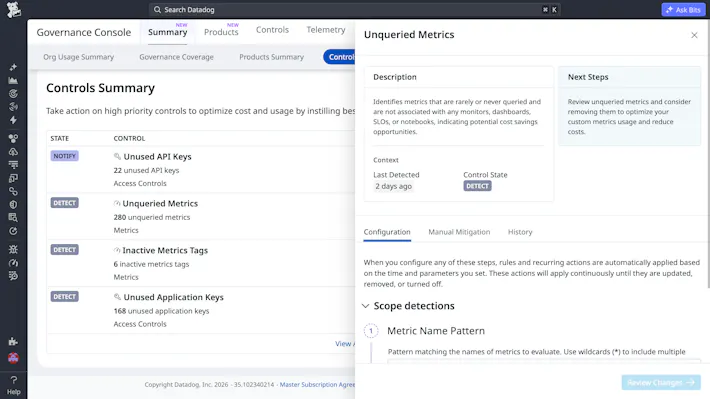 Optimize costs with clear attribution Cost attribution view showing spend by team, service, and environment
