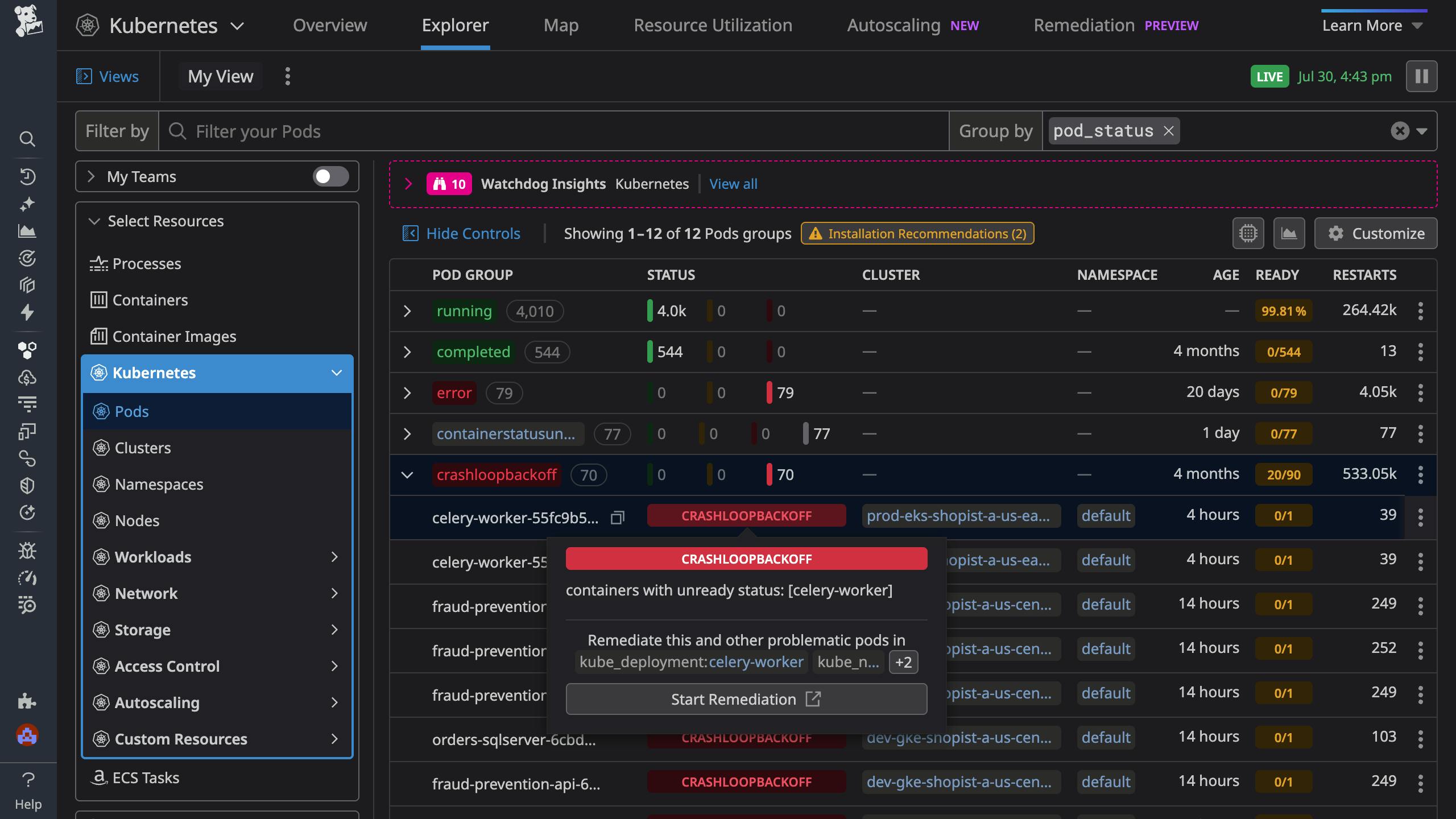 Monitor and secure containerized environments