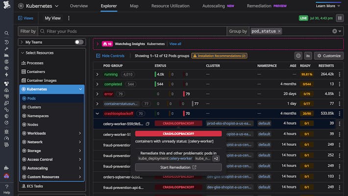 Monitor and secure containerized environments