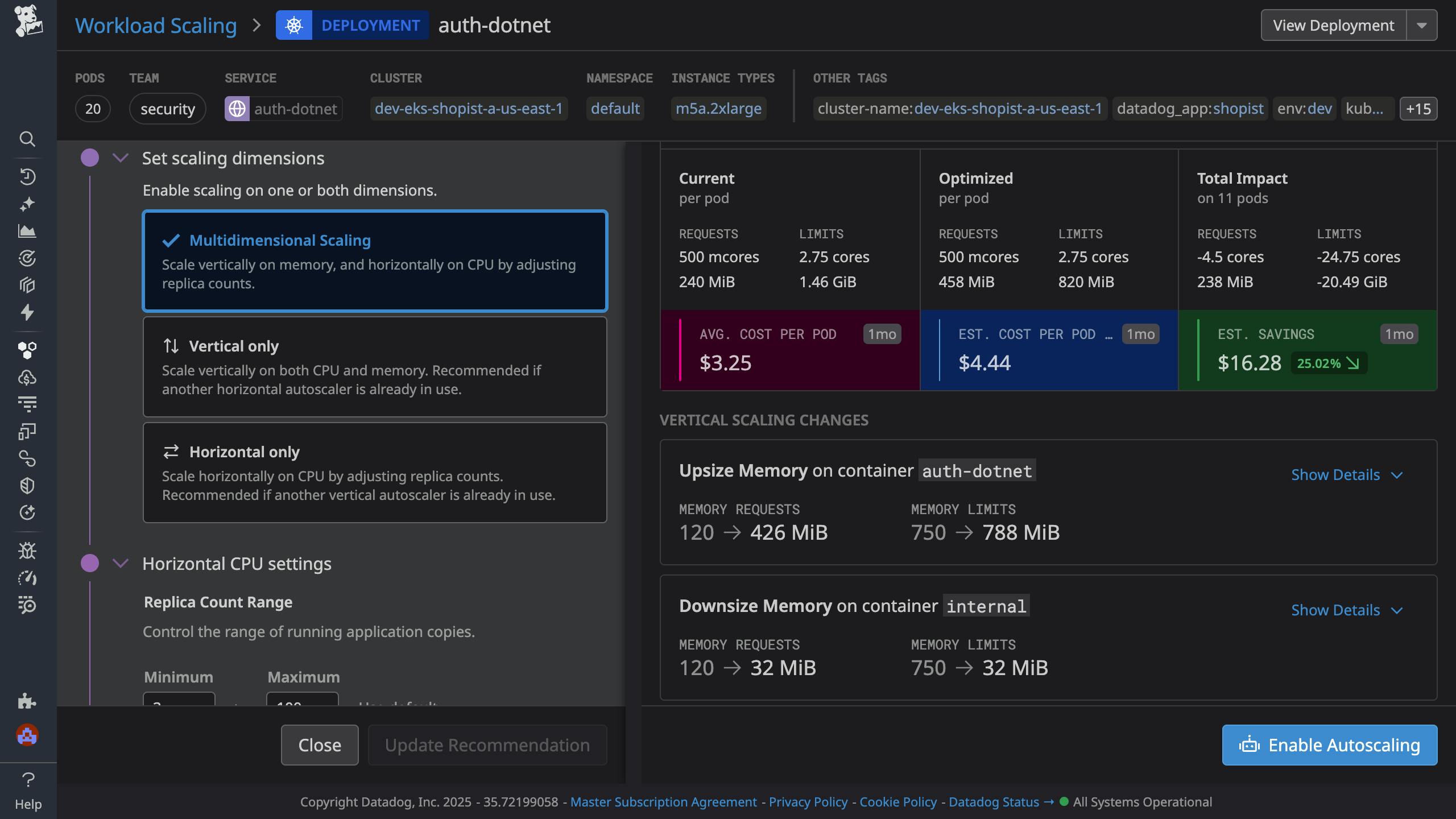 Automatically rightsize your Kubernetes resources to save cost while maintaining performance