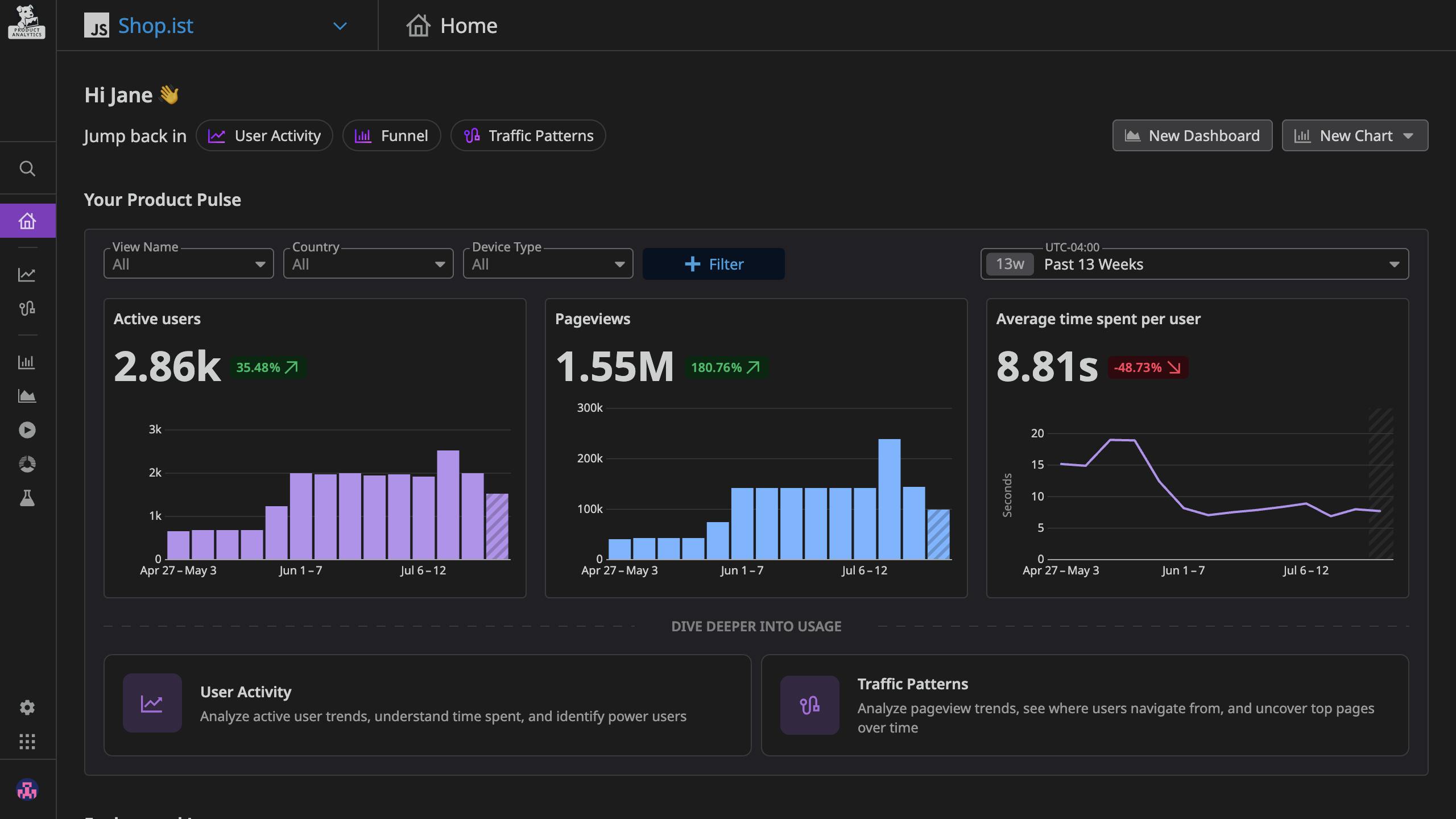 Prioritize product development decisions with quantitative insights into user experiences and behavior
