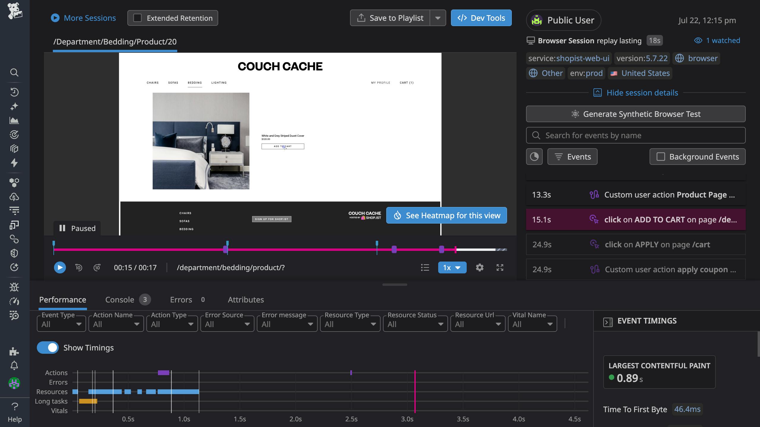 Capture real user sessions to uncover issues and improve experiences across web and mobile applications