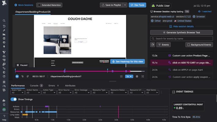 Capture real user sessions to uncover issues and improve experiences across web and mobile applications