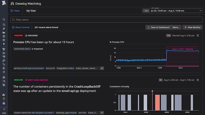 Detect and resolve issues quickly with AI across the Datadog platform