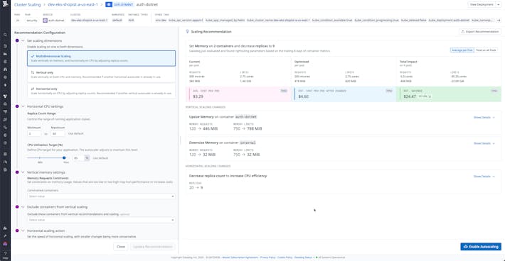 Multidimensional workload autoscaling Multidimensional workload scaling