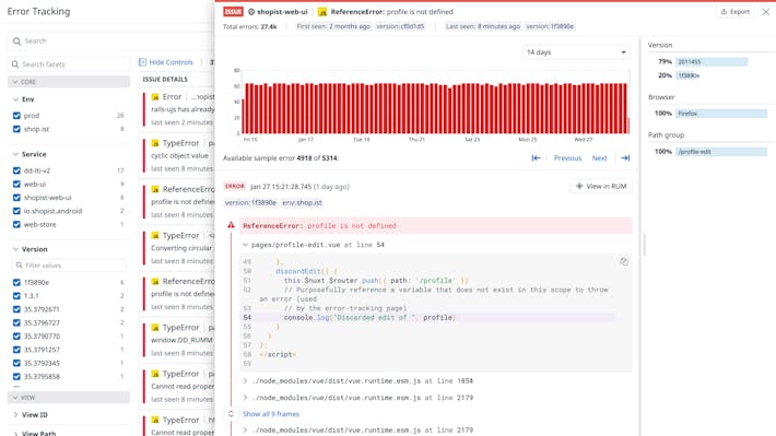 Datadogのエラートラッキングによる迅速なトラブルシューティングとエラー解決 Datadogのエラートラッキングによる迅速なトラブルシューティングとエラー解決