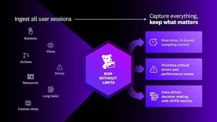 RUM Without Limits™ RUM Without Limits visualization