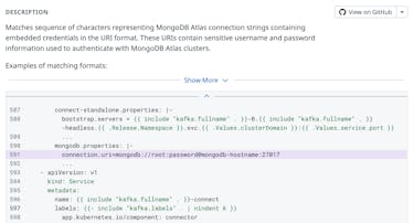 Prevent credential leaks before they reach production Screenshot of app showing Datadog Secret Scanning Code Security product