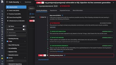 Continuous, real-time open source vulnerability detection in application services
