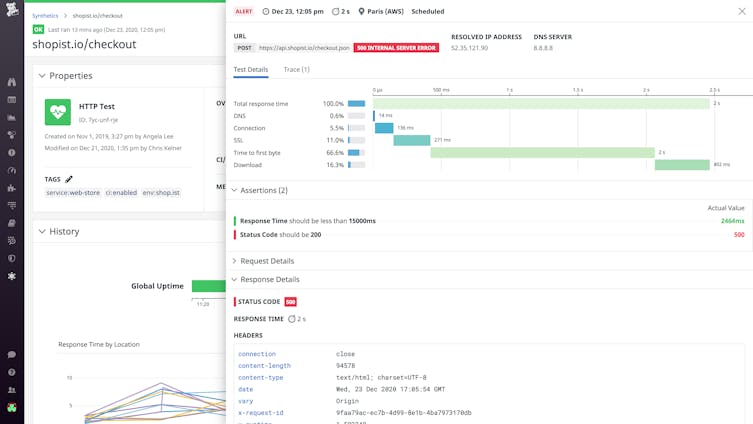 Use API tests for proactive URL monitoring