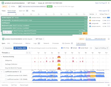 Reduce latency with code and thread level visibility into traces Reduce latency with code and thread level visibility into traces