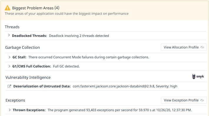 Automated code profiling insights, leveraging years of runtime expertise