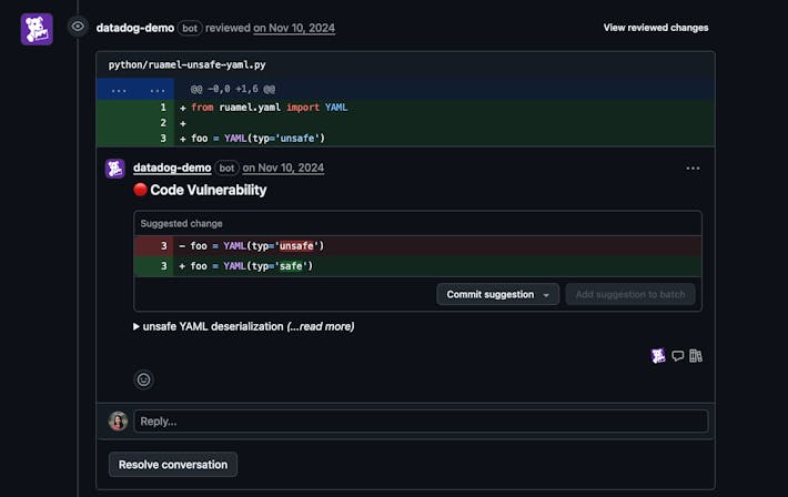 Catch and remediate vulnerabilities during code review Catch and remediate vulnerabilities during code review