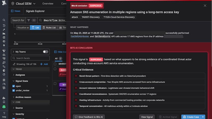 Real-time threat detection paired with rich observability context to achieve faster security outcomes