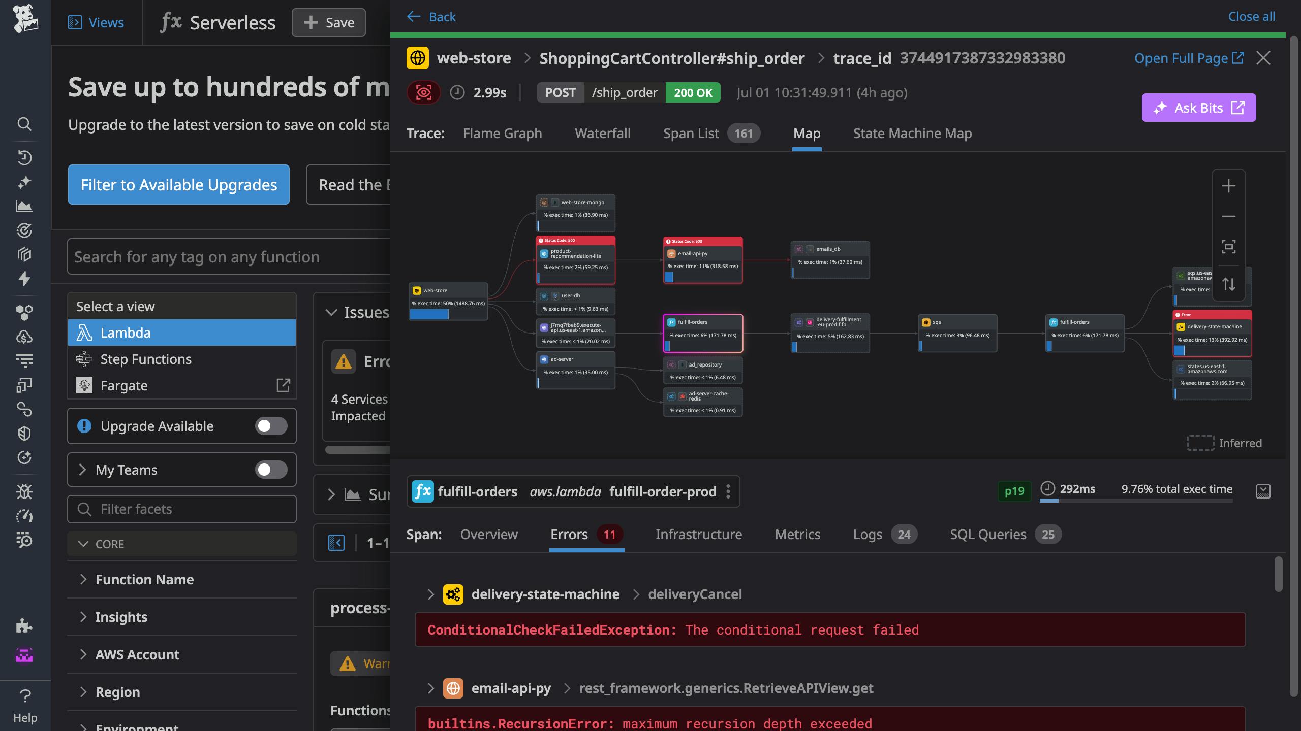 Detect and resolve performance issues in your serverless applications'