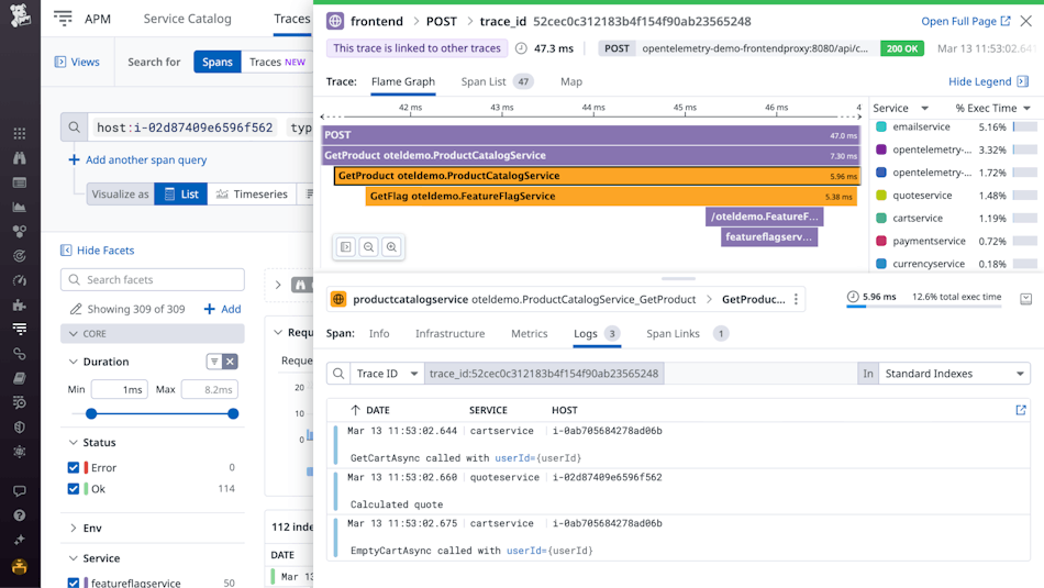 Full-stack observability with OpenTelemetry and Datadog