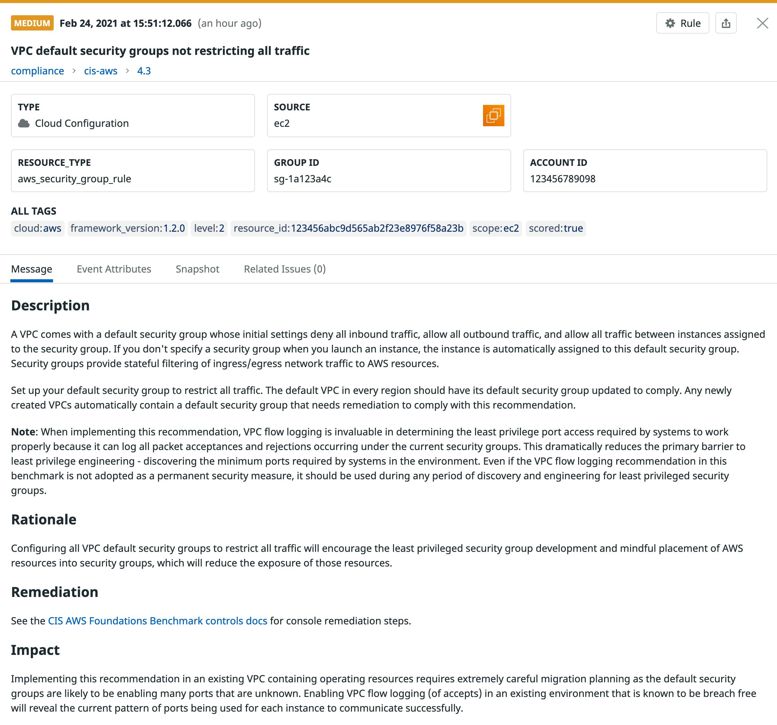 Receive automatic alerts when a potential compliance issue is detected.