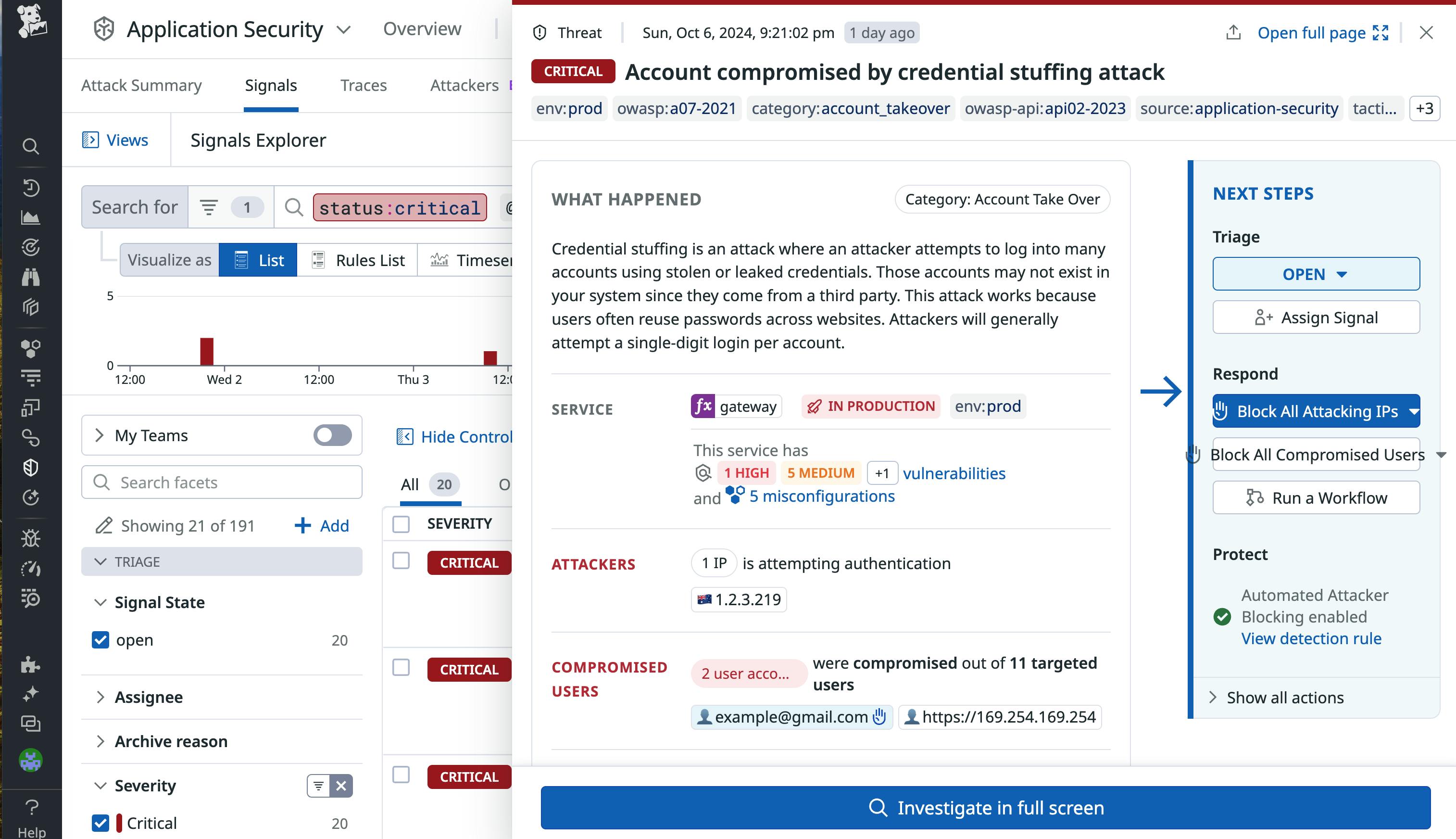 Detect and defend against vulnerability exploits and application and API abuse